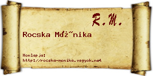 Rocska Mónika névjegykártya